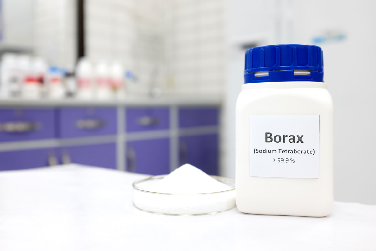 A small bottle of borax