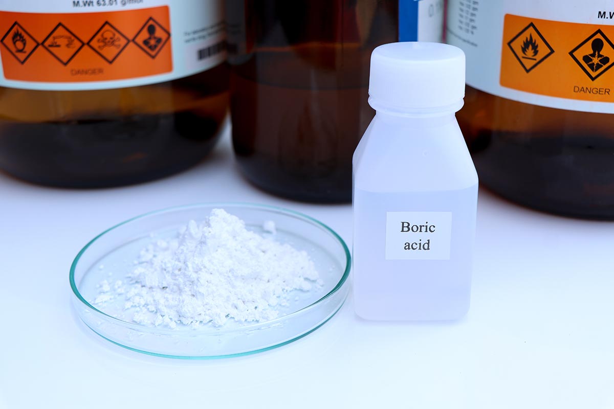 Boric acid on the table