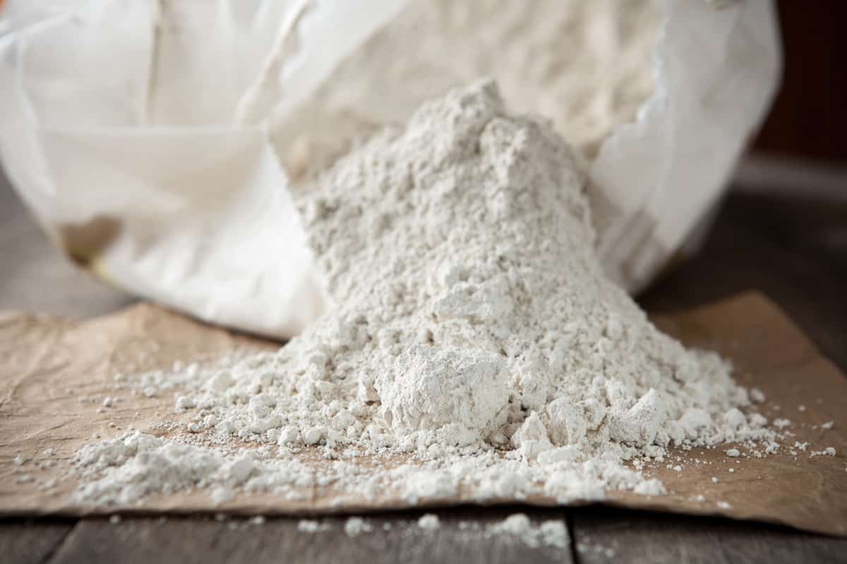 Diatomaceous earth, natural and organic insecticide that kills insects by breaking their exoskeletons causing them to dehydrate. Also used in industry as filtration aid, abrasive, absorbent, stabilizer, thermal insulator and filler.